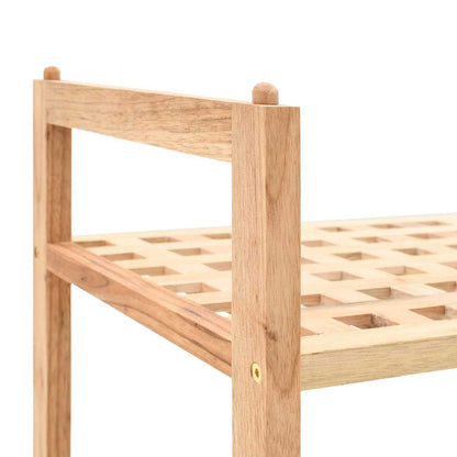 247103 vidaXL Shoe Rack Solid Walnut Wood 69x26x81 cm