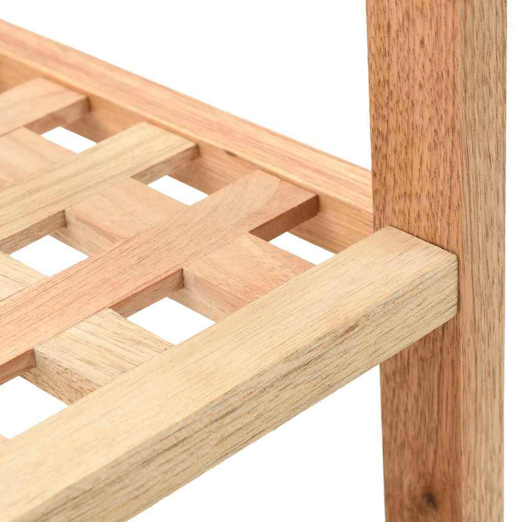 247103 vidaXL Shoe Rack Solid Walnut Wood 69x26x81 cm