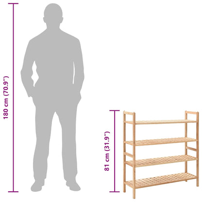 vidaXL Shoe Rack | Brown | Solid walnut wood | Medium | Shoe Rack | Rectangular