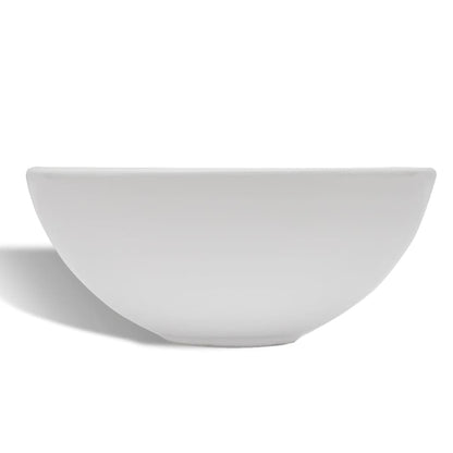 vidaXL Bathroom Basin with Mixer Tap Ceramic Round White