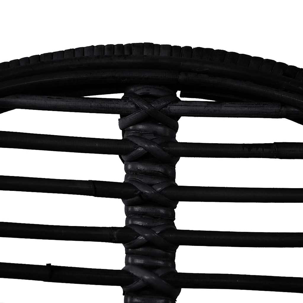 vidaXL Dining Chairs 6 pcs Black Natural Rattan