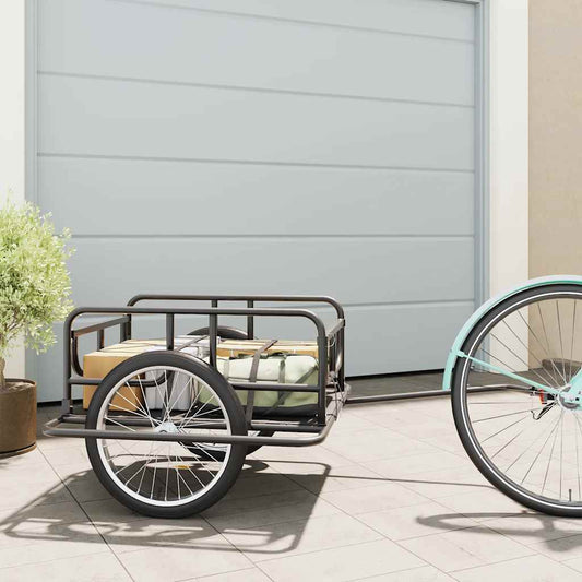 vidaXL Bike Trailer 130x73x48,5 cm Steel Black