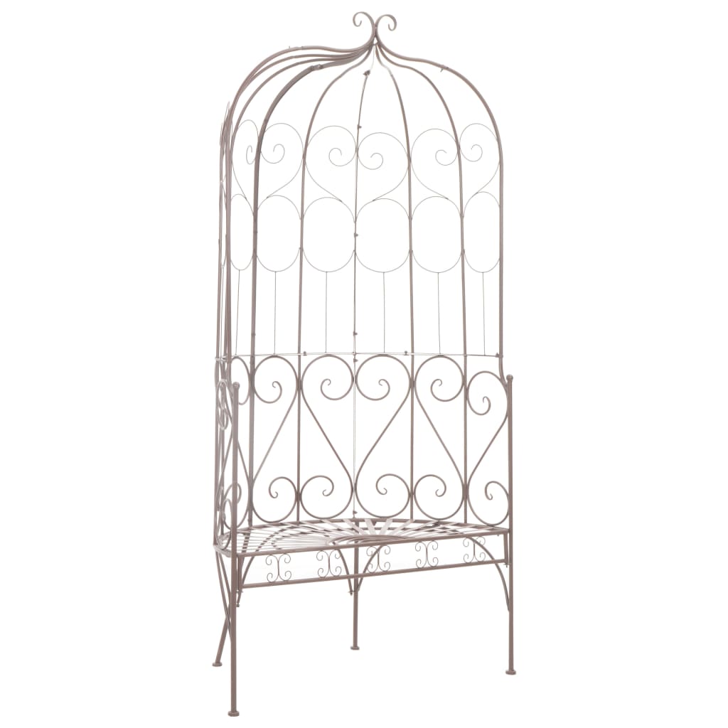 vidaXL Garden Bench | Antique Brown | Wrought iron | 95 cm | Tough