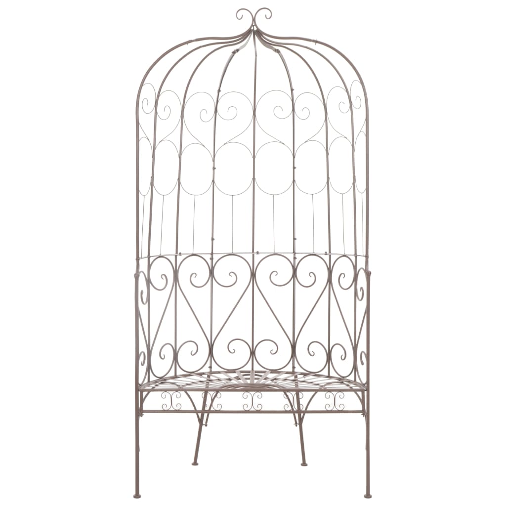 vidaXL Garden Bench | Antique Brown | Wrought iron | 95 cm | Tough