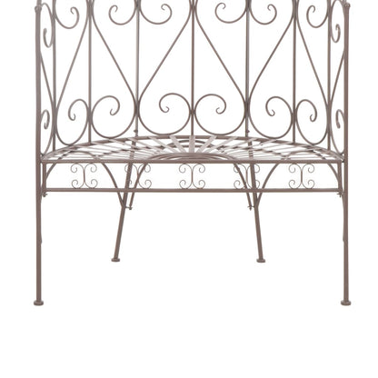 vidaXL Garden Bench | Antique Brown | Wrought iron | 95 cm | Tough