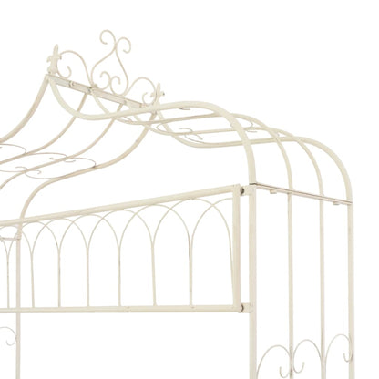 vidaXL Garden Bench | Antique White | Wrought Iron | Standard | Garden Bench