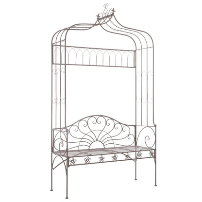 vidaXL Garden Bench | Antique brown | Wrought iron | Standard size for two