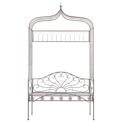 vidaXL Garden Bench | Antique brown | Wrought iron | Standard size for two