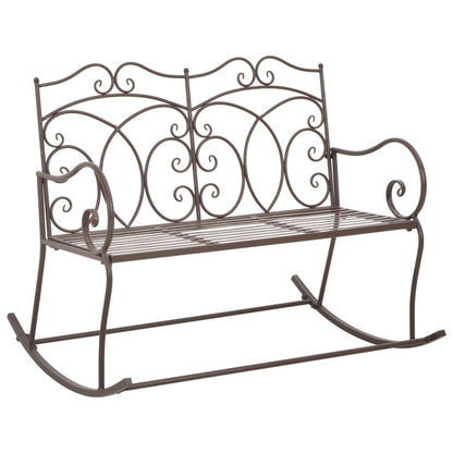 vidaXL Garden Bench | Antique brown | Wrought iron | Medium | Garden Bench