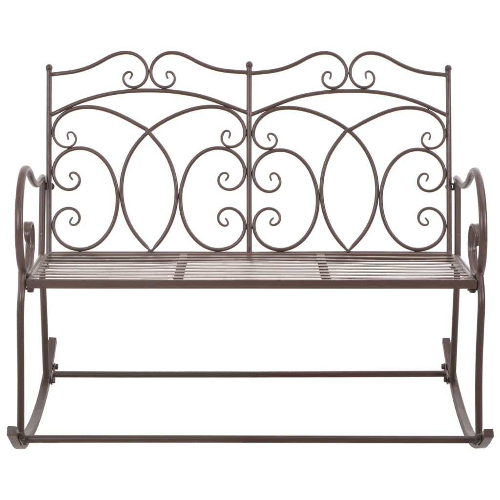 vidaXL Garden Bench | Antique brown | Wrought iron | Medium | Garden Bench