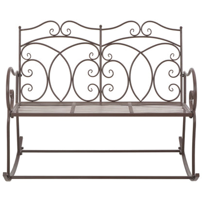 vidaXL Garden Bench | Antique brown | Wrought iron | Medium | Garden Bench