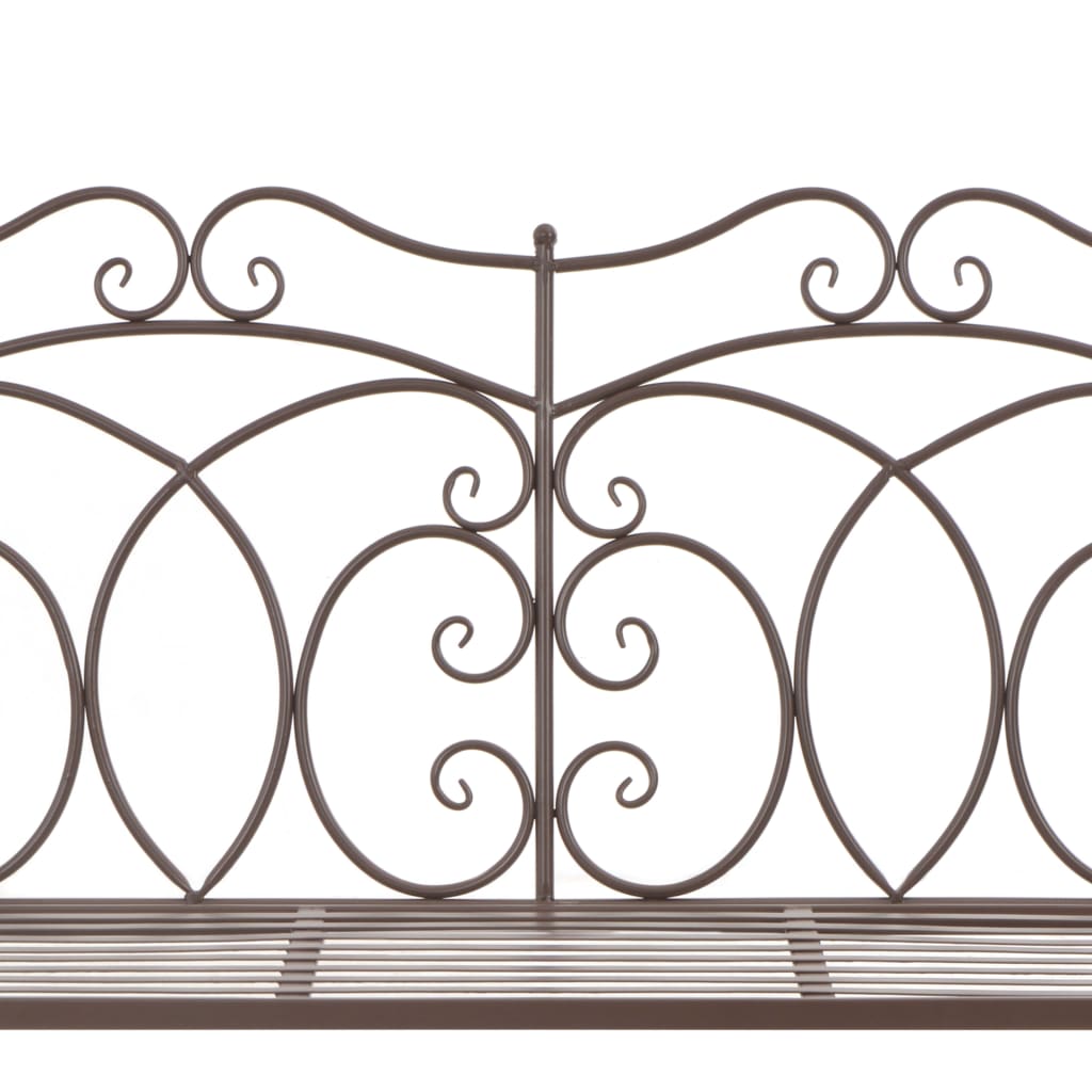 vidaXL Garden Bench | Antique brown | Wrought iron | Medium | Garden Bench