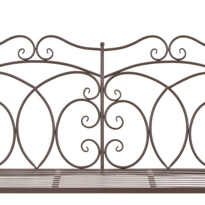 vidaXL Garden Bench | Antique brown | Wrought iron | Medium | Garden Bench
