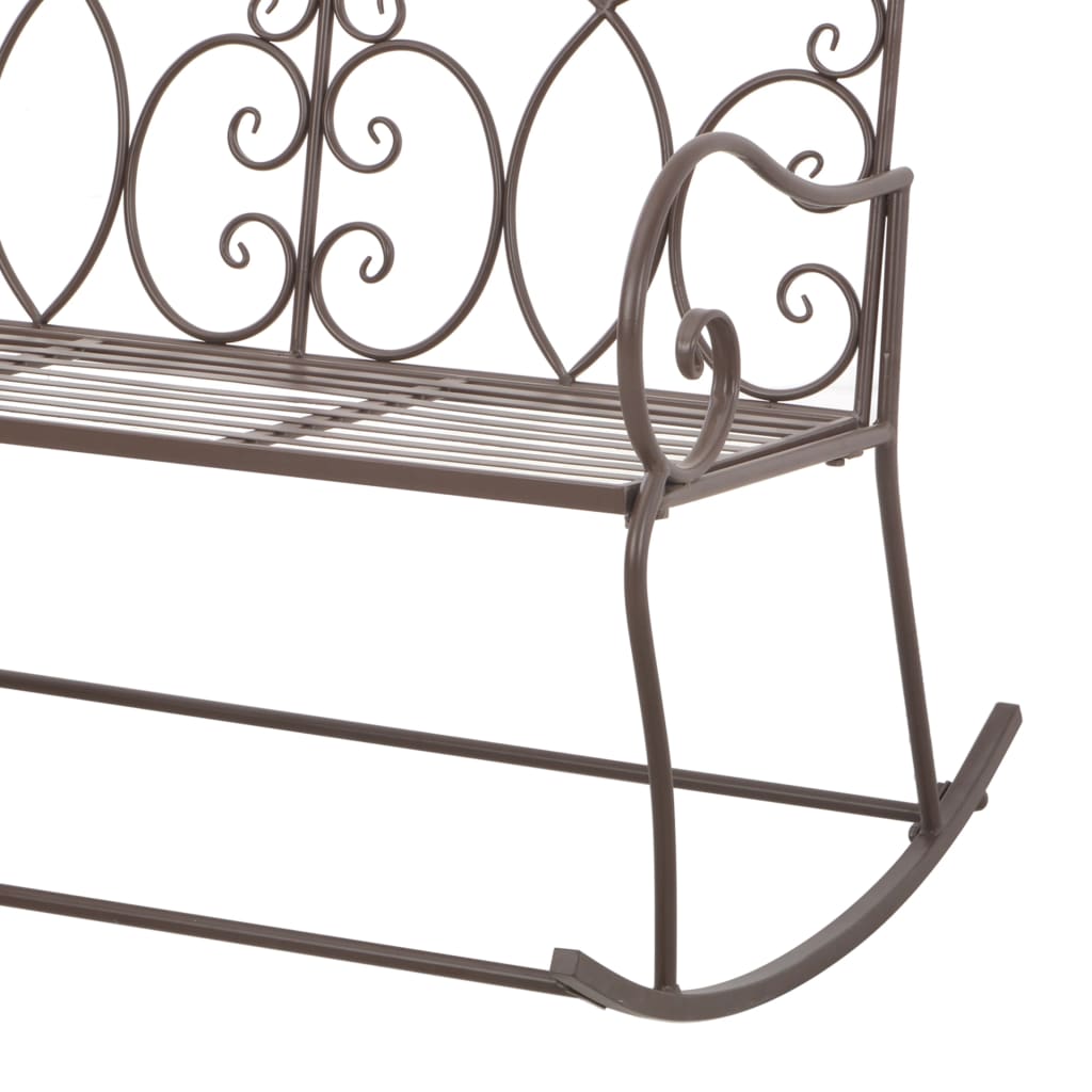 vidaXL Garden Bench | Antique brown | Wrought iron | Medium | Garden Bench