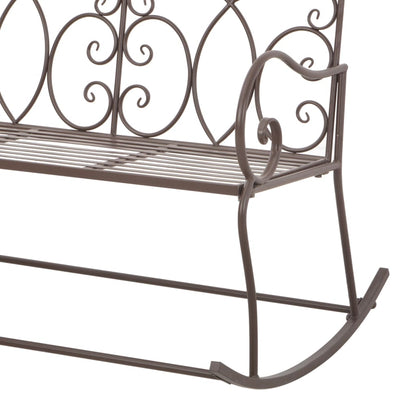 vidaXL Garden Bench | Antique brown | Wrought iron | Medium | Garden Bench