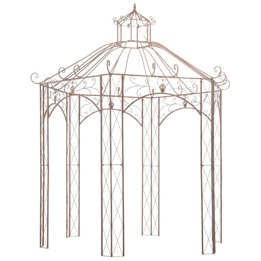 vidaXL Pavilion | Antique brown | Wrought iron | 3m | Decorative Inlays