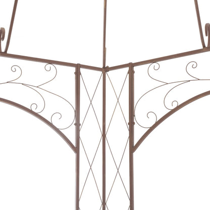 vidaXL Pavilion | Antique brown | Wrought iron | 3m | Decorative Inlays