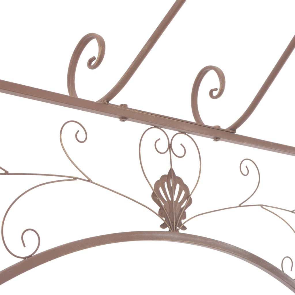 vidaXL Pavilion | Antique brown | Wrought iron | 3m | Decorative Inlays