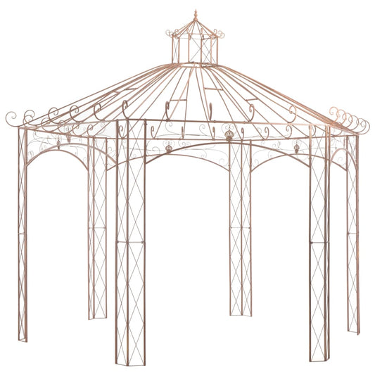 vidaXL Pavilion | Antique Brown | Wrought Iron | Large | Ornaments | Pavilion