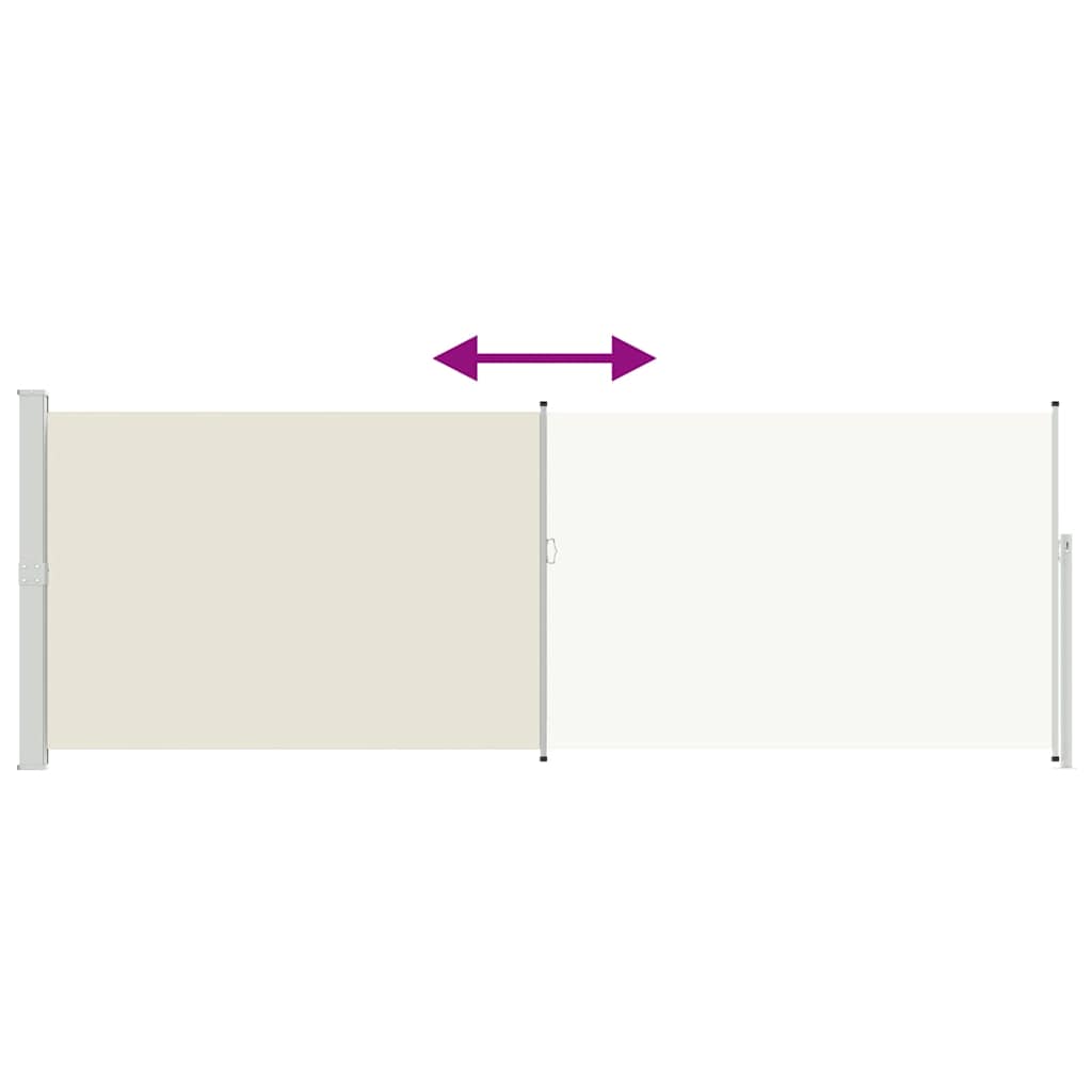 vidaXL Retractable Side Awning 160 x 500 cm Cream
