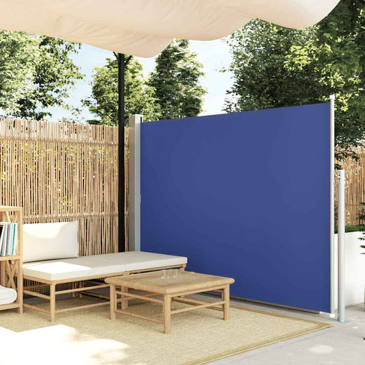 vidaXL Side Awning | Green grey, blue | Steel, 100% polyester with PU coating