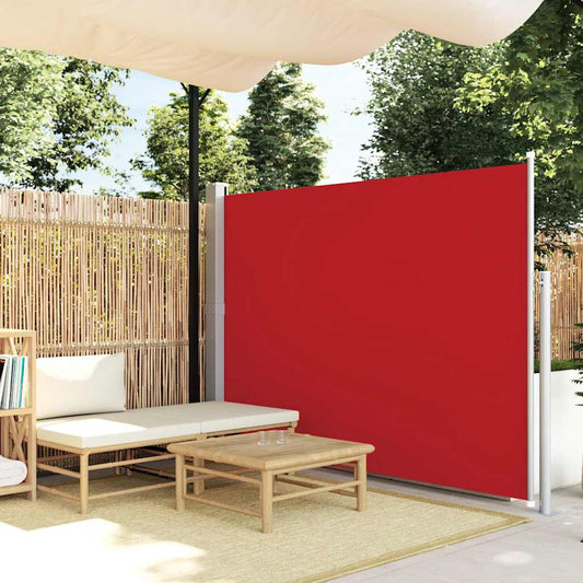 vidaXL Side Awning | Red | Polyester with PU coating, Steel | 500 x 160 cm