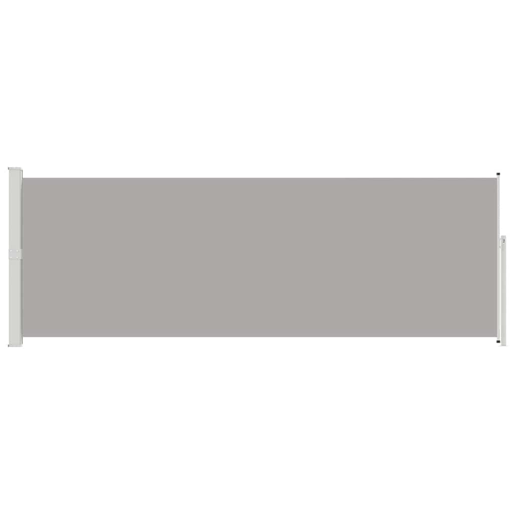 vidaXL Side Awning | Grey | Steel frame, 100% polyester fabric with PU coating