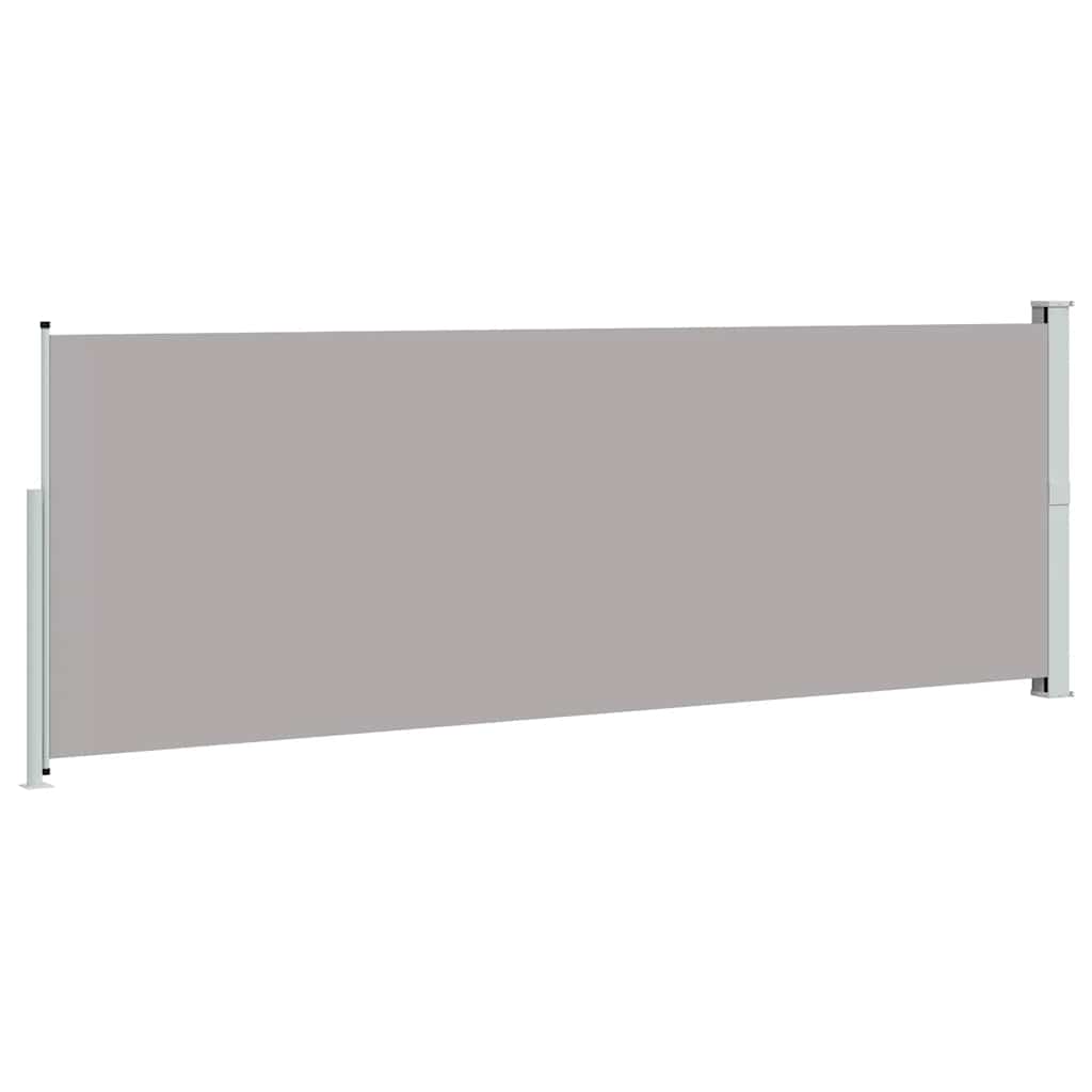 vidaXL Side Awning | Grey | Steel frame, 100% polyester fabric with PU coating