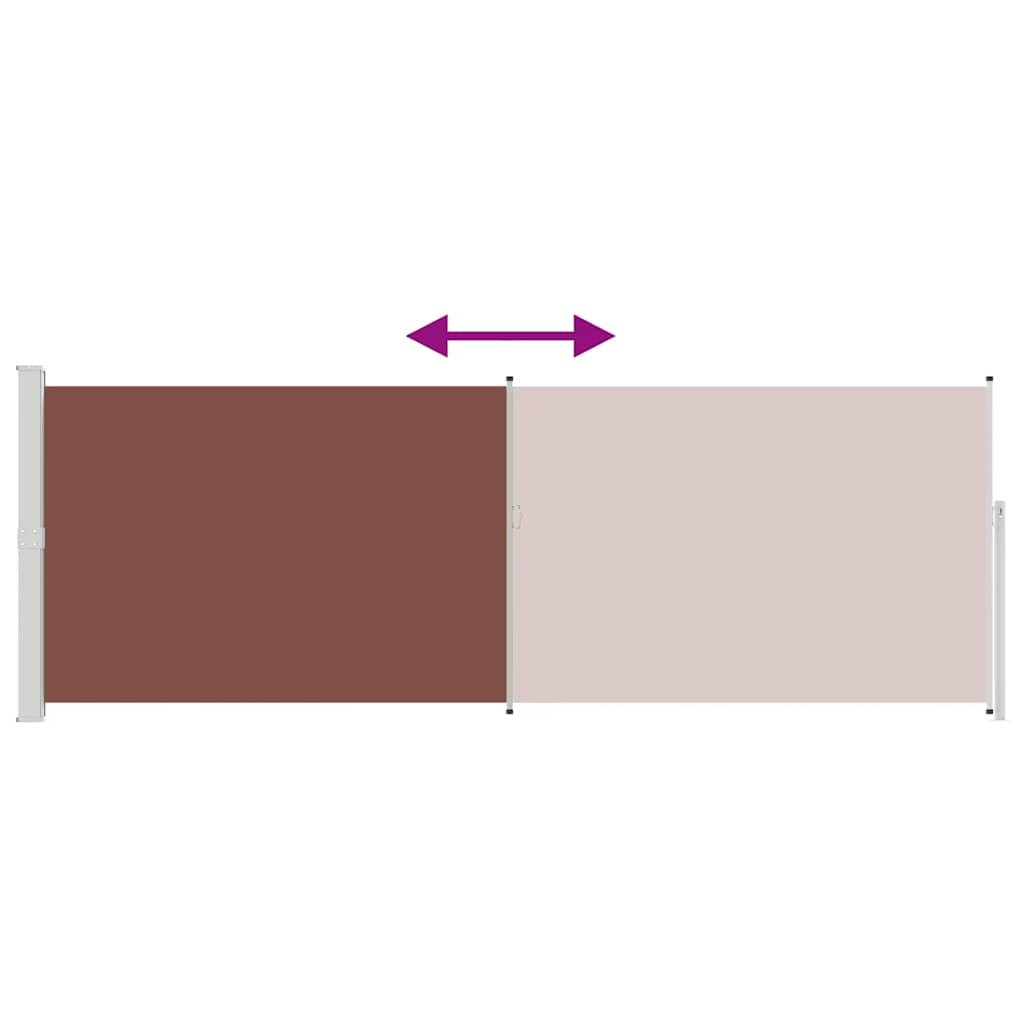 vidaXL Retractable Side Awning 160 x 500 cm Brown