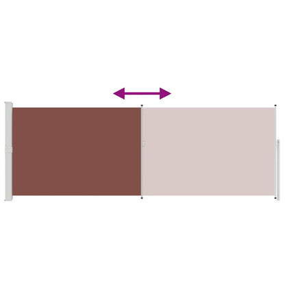 vidaXL Retractable Side Awning 160 x 500 cm Brown