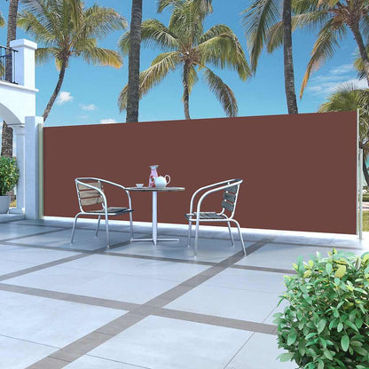 vidaXL Retractable Side Awning 160 x 500 cm Brown