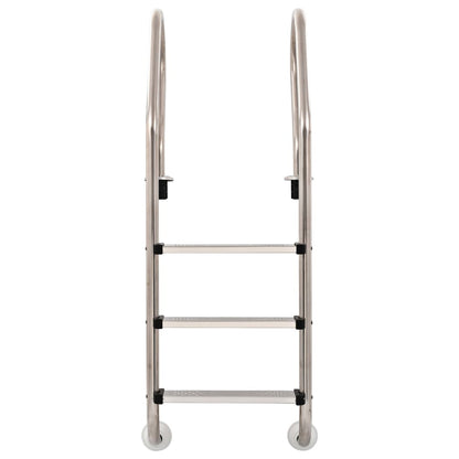 vidaXL Pool Ladder 3 Steps Stainless Steel 304 120 cm