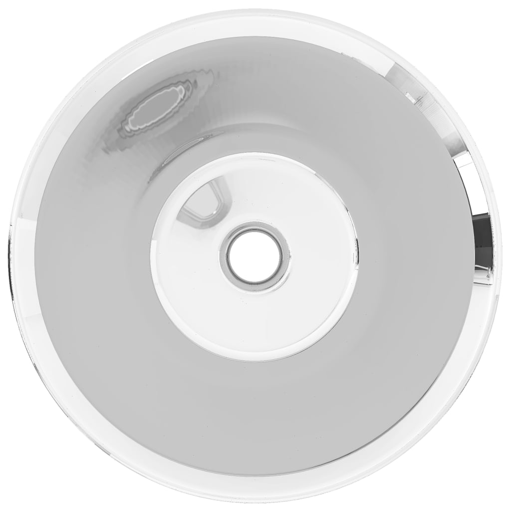 vidaXL Wash Basin 42x14 cm Ceramic Silver