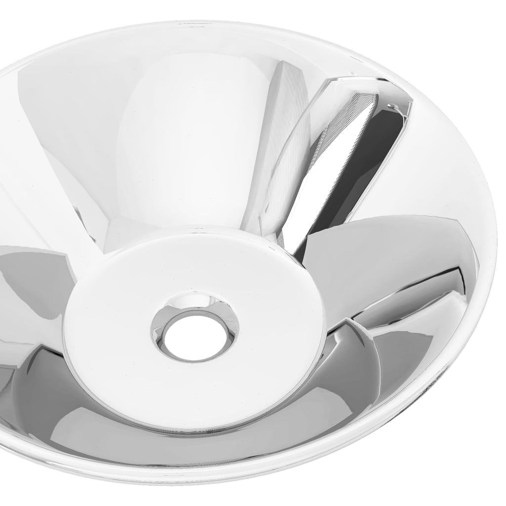 vidaXL Wash Basin 42x14 cm Ceramic Silver