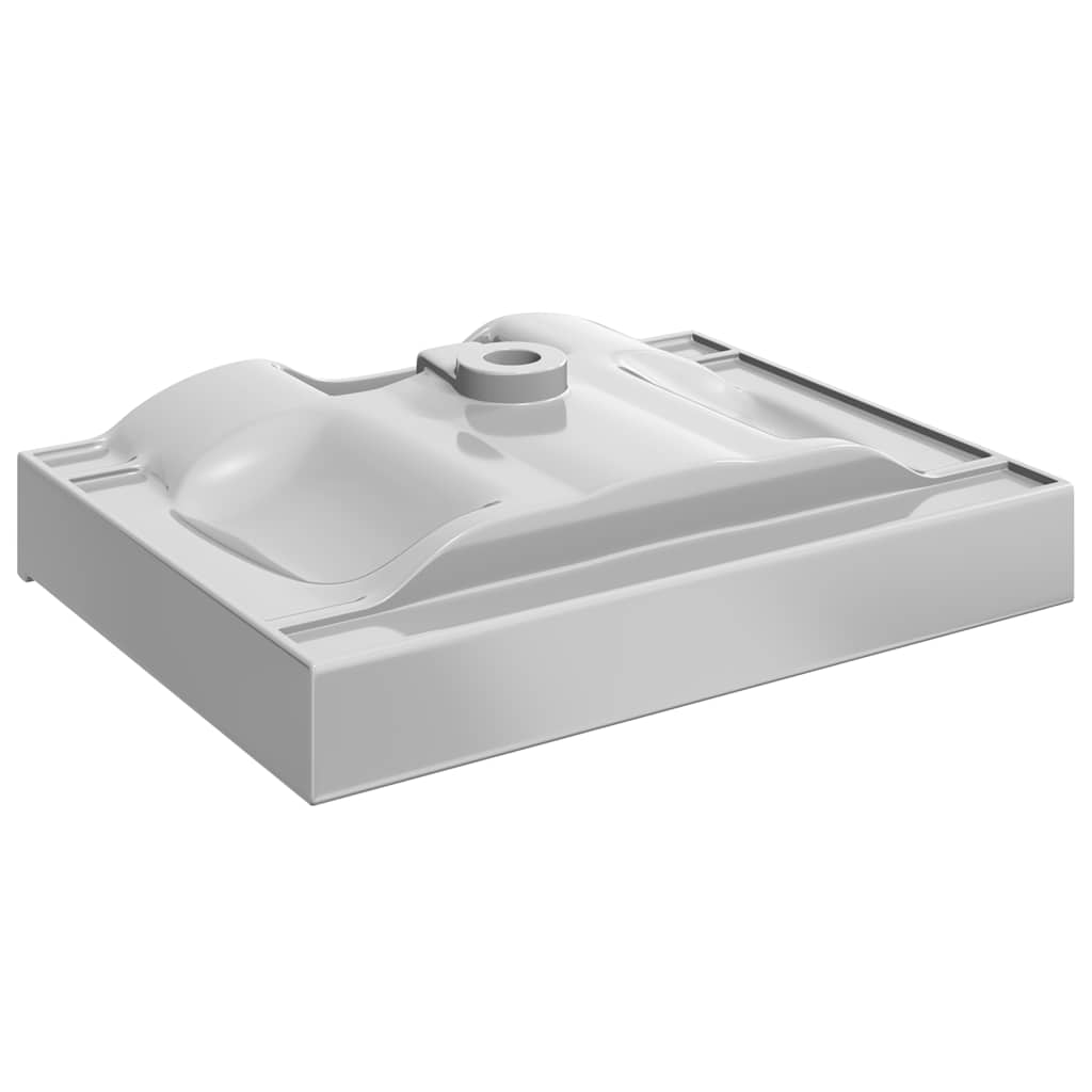 vidaXL Wash Basin with Overflow 60x46x16 cm Ceramic Silver