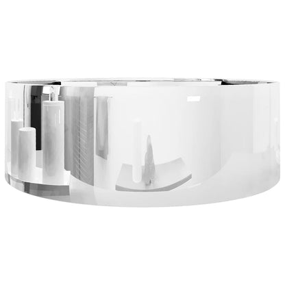 vidaXL Wash Basin with Overflow 46.5x15.5 cm Ceramic Silver