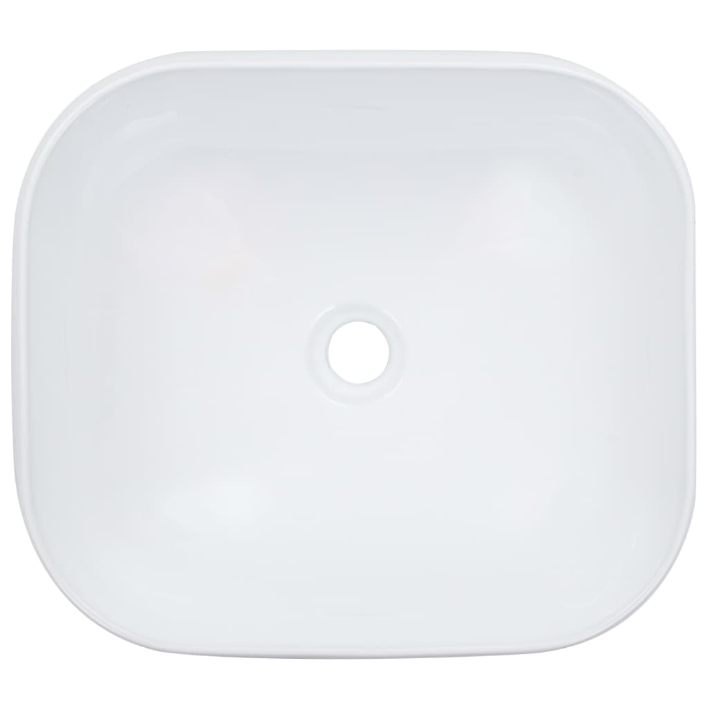 vidaXL Wash Basin 44.5x39.5x14.5 cm Ceramic White