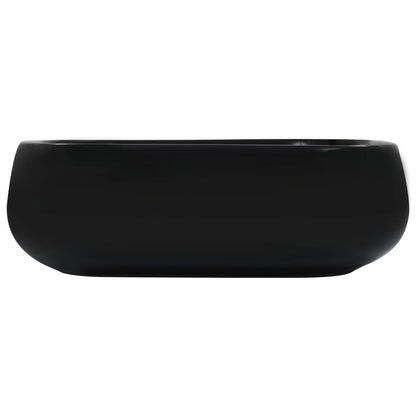 vidaXL Wash Basin 44.5x39.5x14.5 cm Ceramic Black