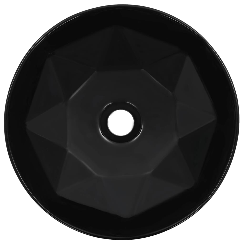 vidaXL Wash Basin 36x14 cm Ceramic Black
