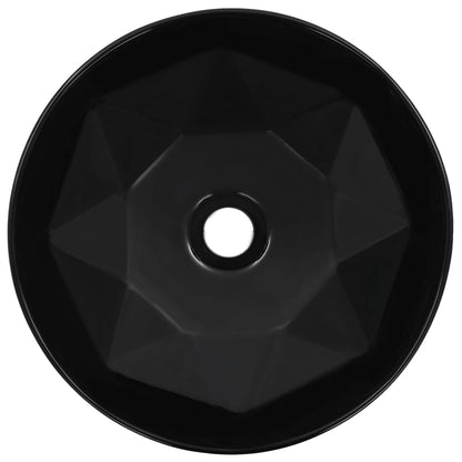 vidaXL Wash Basin 36x14 cm Ceramic Black