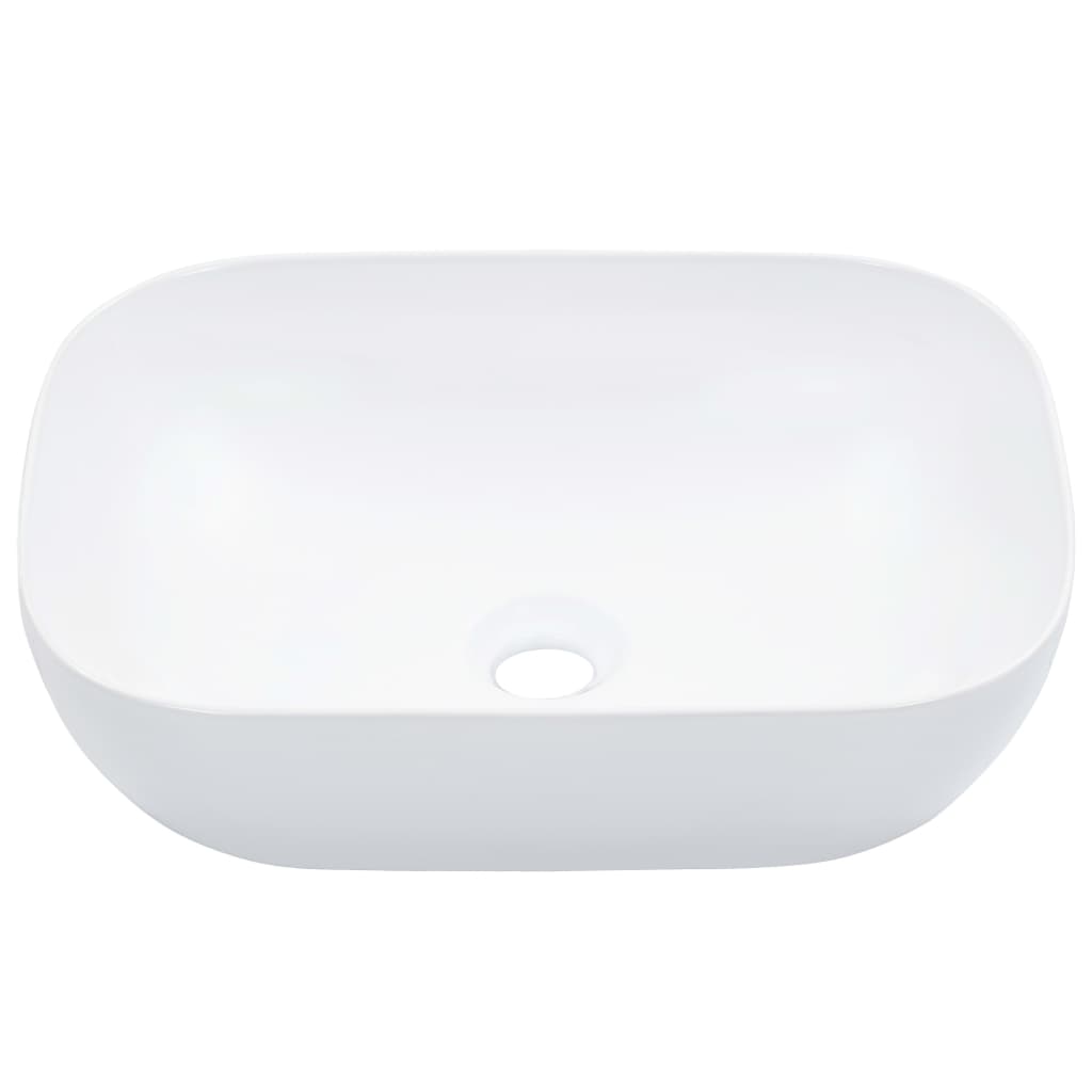 vidaXL Wash Basin 45.5x32x13 cm Ceramic White