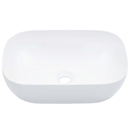 vidaXL Wash Basin 45.5x32x13 cm Ceramic White
