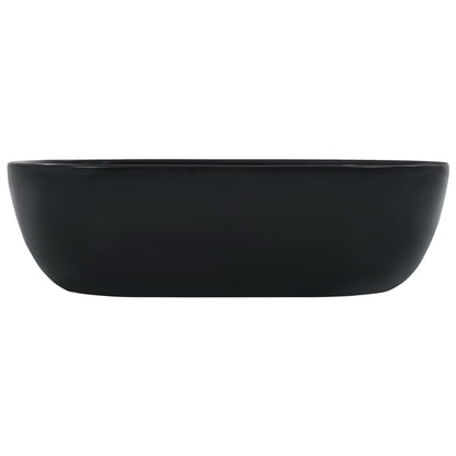 vidaXL Wash Basin 45.5x32x13 cm Ceramic Black