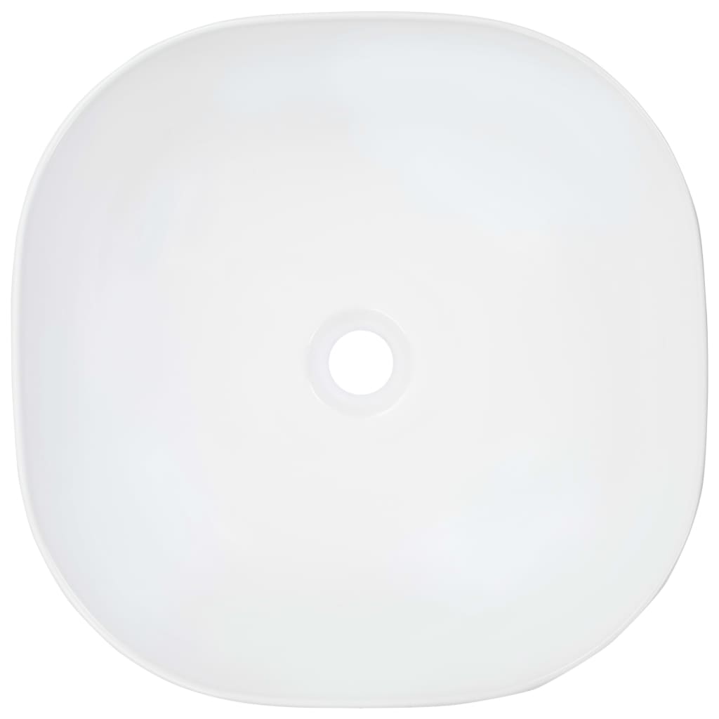 vidaXL Wash Basin 42.5x42.5x14.5 cm Ceramic White