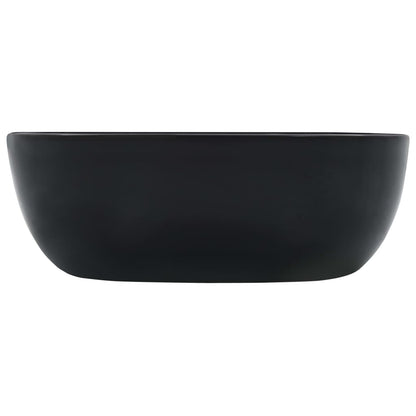 vidaXL Wash Basin 42.5x42.5x14.5 cm Ceramic Black