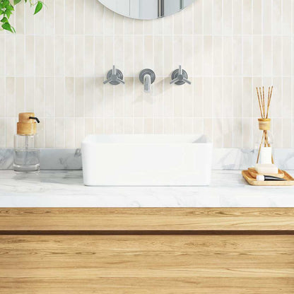 vidaXL Wash Basin 40x30x13 cm Ceramic White