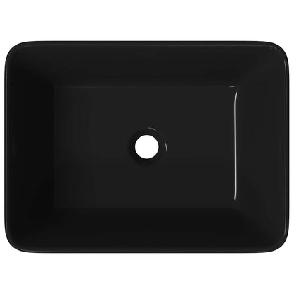 143920 vidaXL Wash Basin 40x30x13 cm Ceramic Black