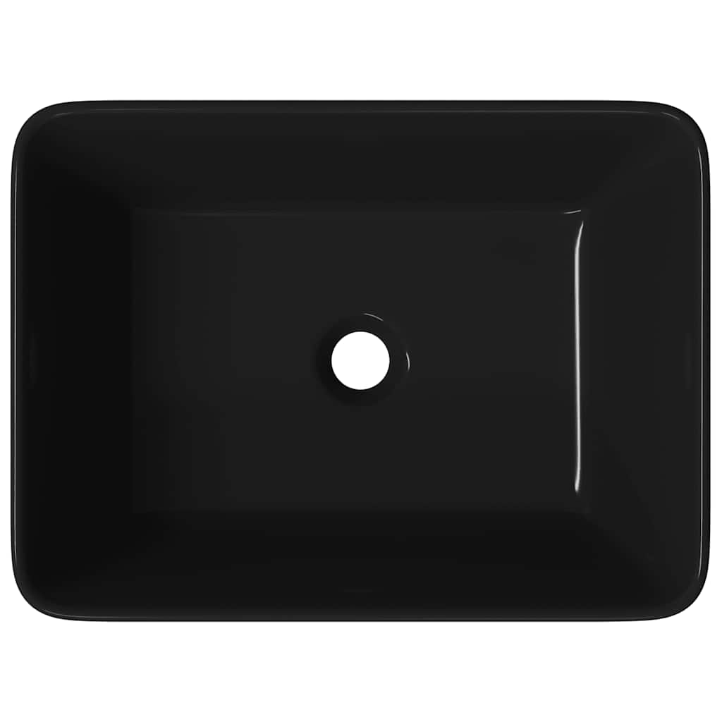 vidaXL Wash Basin 40x30x13 cm Ceramic Black