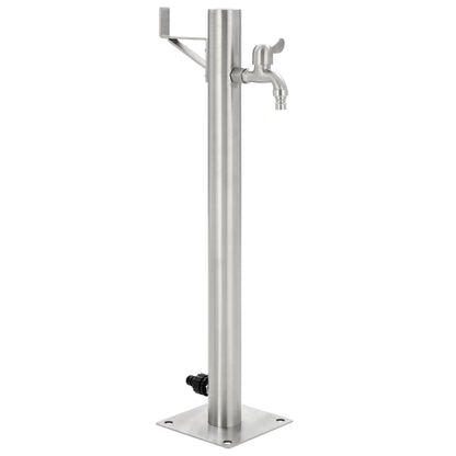 vidaXL Garden Water Column Stainless Steel Round 65 cm