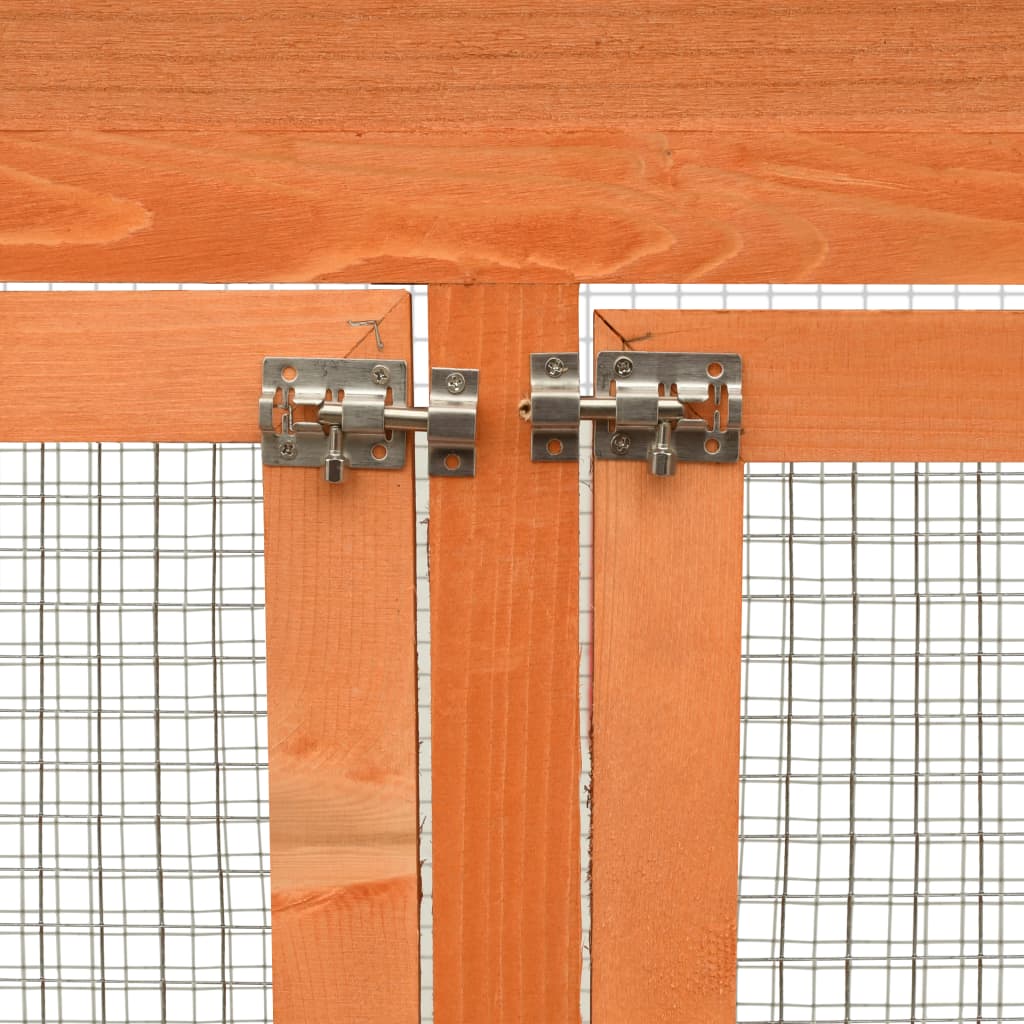 170638 vidaXL Bird Cage Solid Pine & Fir Wood 125,5x59,5x164 cm